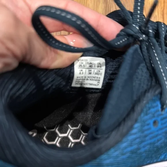 Asics Blue and Pink Athletic Shoes with Mesh Upper - Picture 5 of 5